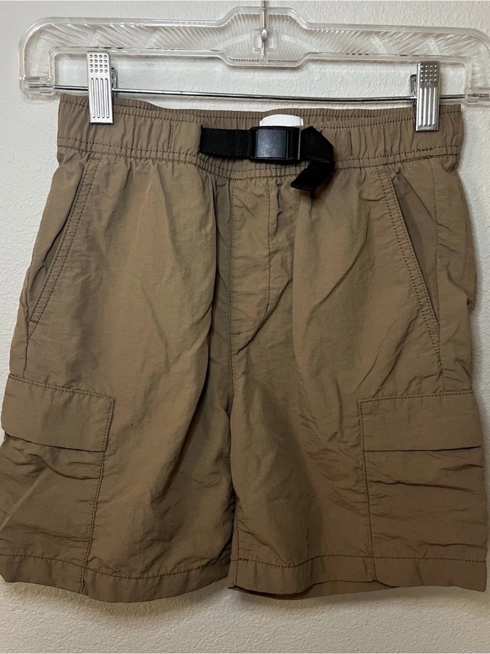 Old Navy Nylon Board Shorts Boys L (10-12) Cargo Pockets Sand